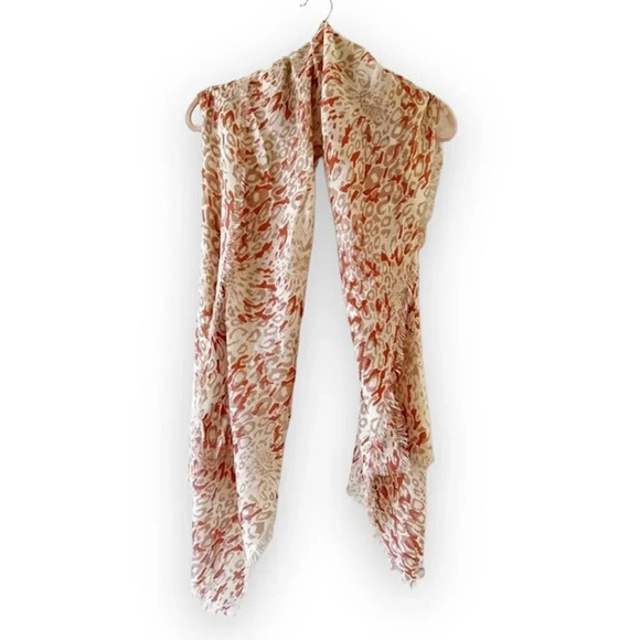 Nordstrom Lightweight Scarf Pink Cheetah Print Summer Wrap Accent - Picture 1 of 5